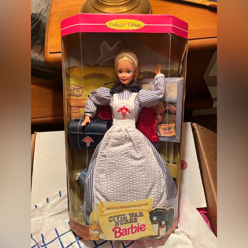 Barbie Collector Edition Civil War Nurse Doll in Blue and White
